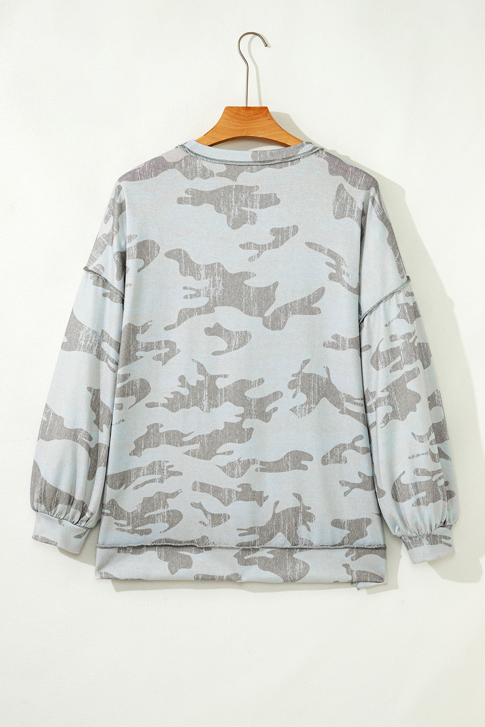 Women Multicolour Retro Camouflage Print Sweatshirt