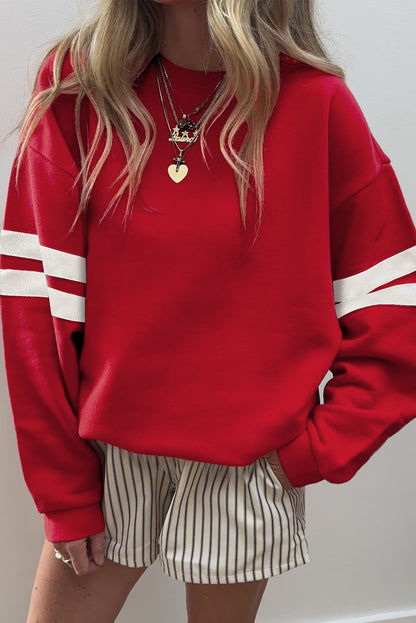 Fiery Red Oversized Sweatshirt
