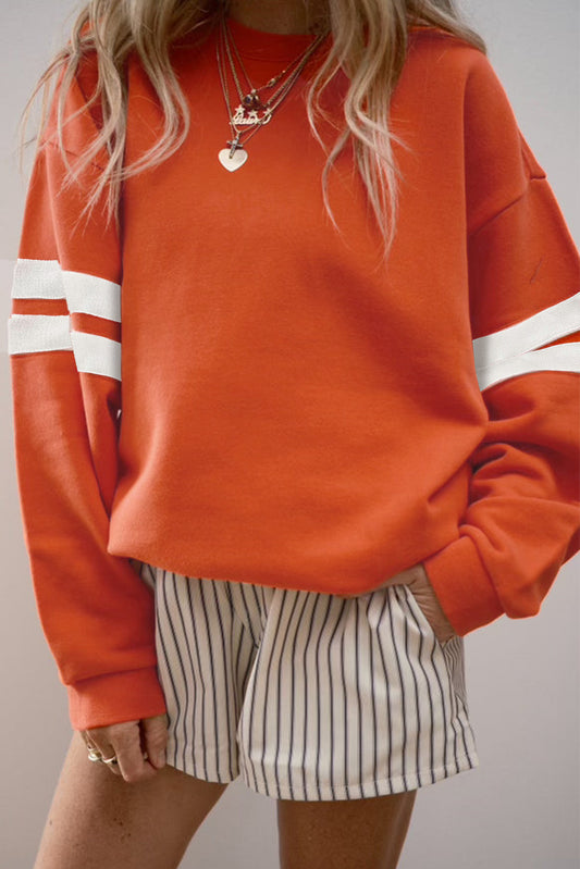 Fiery Red Oversized Sweatshirt