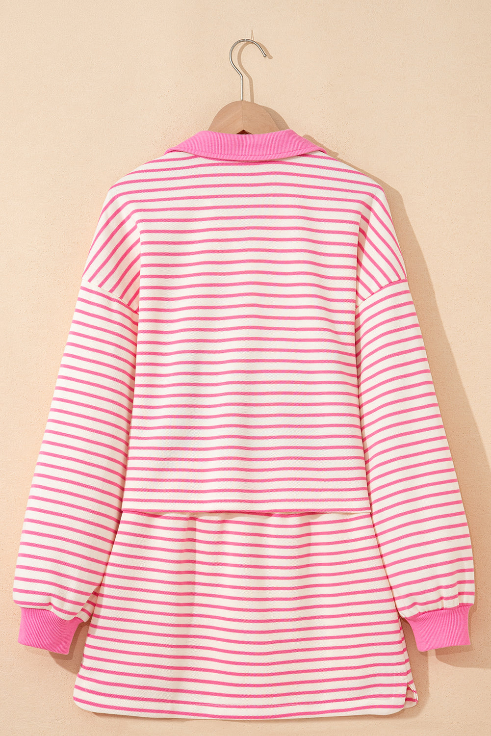 Women Stripe Pullover and Skort 2pcs Outfit