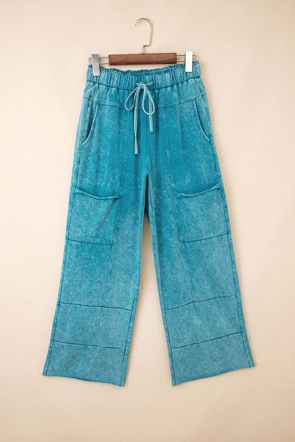 Women High Waist Pocket Pants