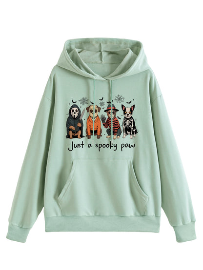 Just a Spooky Paw Hooded Sweatshirt