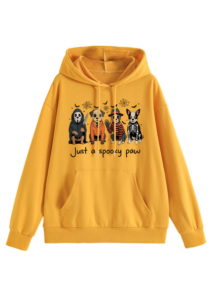 Just a Spooky Paw Hooded Sweatshirt