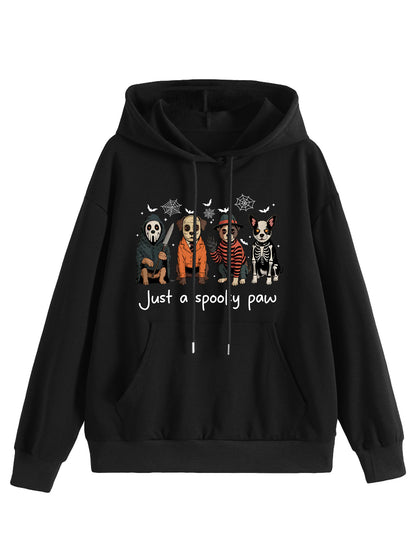 Just a Spooky Paw Hooded Sweatshirt