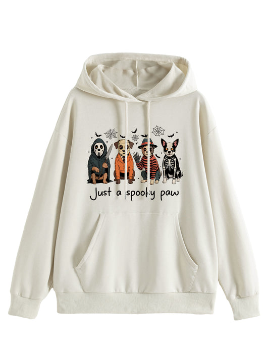Just a Spooky Paw Hooded Sweatshirt