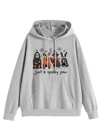 Just a Spooky Paw Hooded Sweatshirt