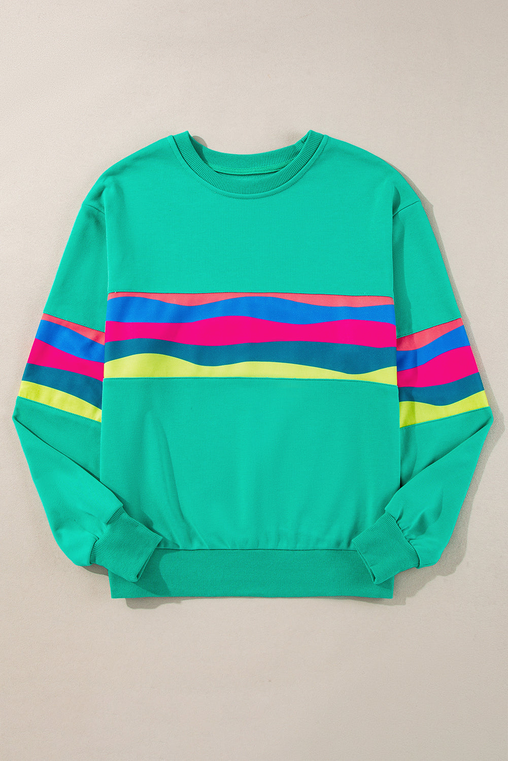 Women Striped Accent Long Sleeve T Shirt